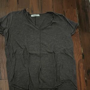 Allison Joy Charcoal V-Neck Tee